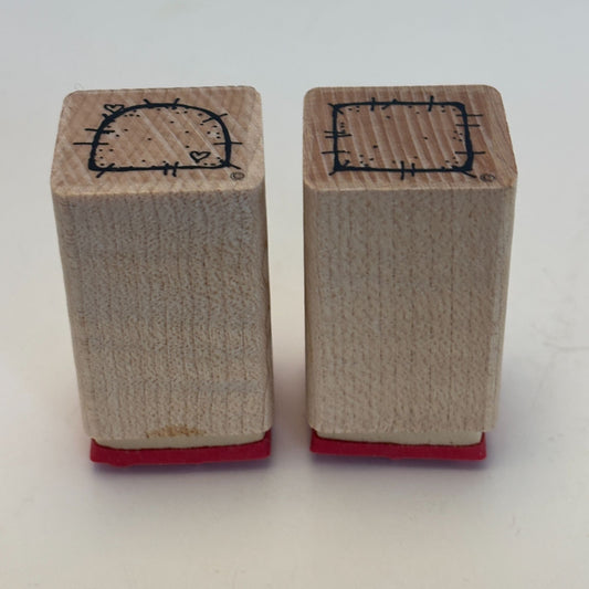 DOTS Rubber Stamps Country Patches Pockets Square Sewing Gift Tag Card Making