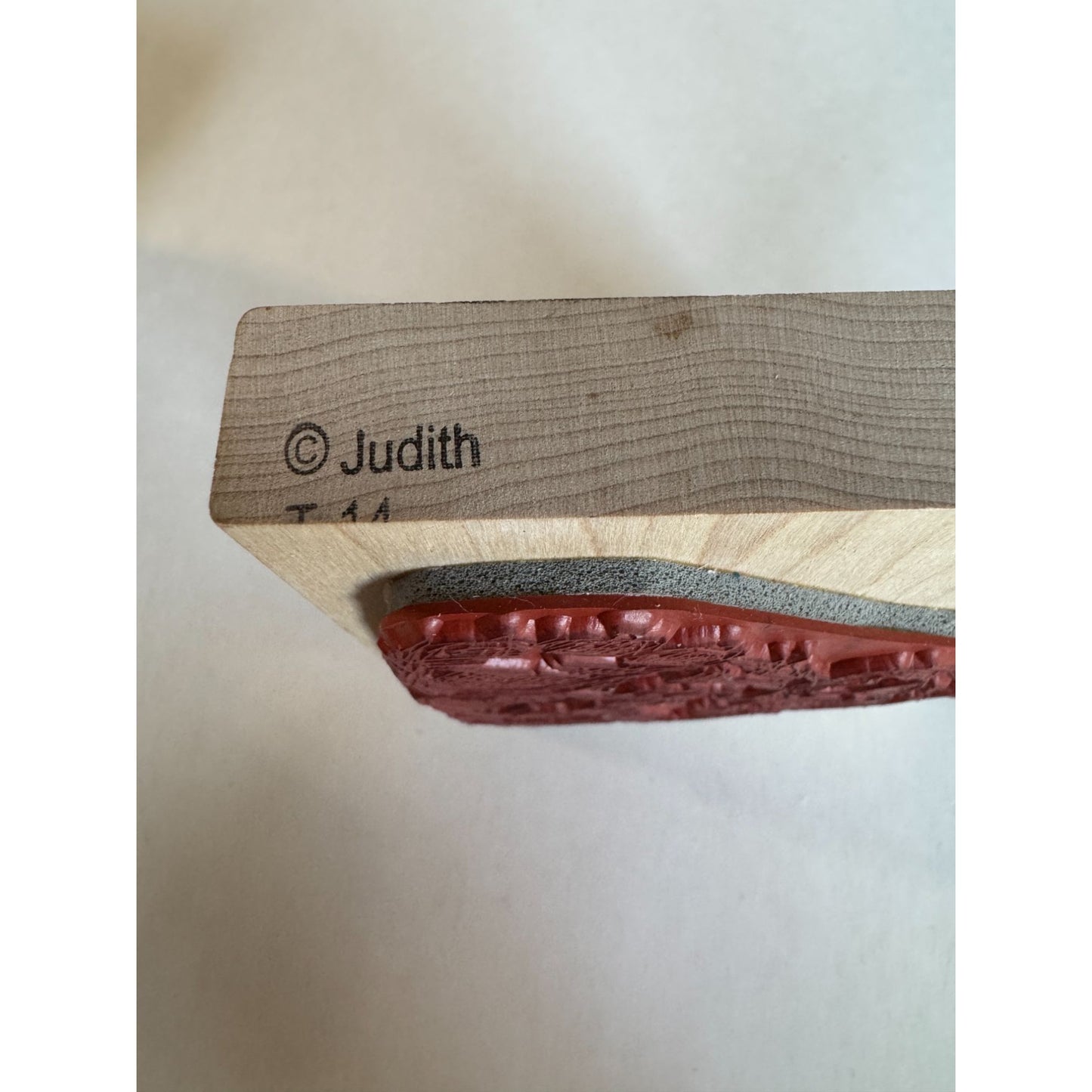 Judith Rubber Stamp Sitting Bear Design Funny Forest Animal Sketch Wood Mounted