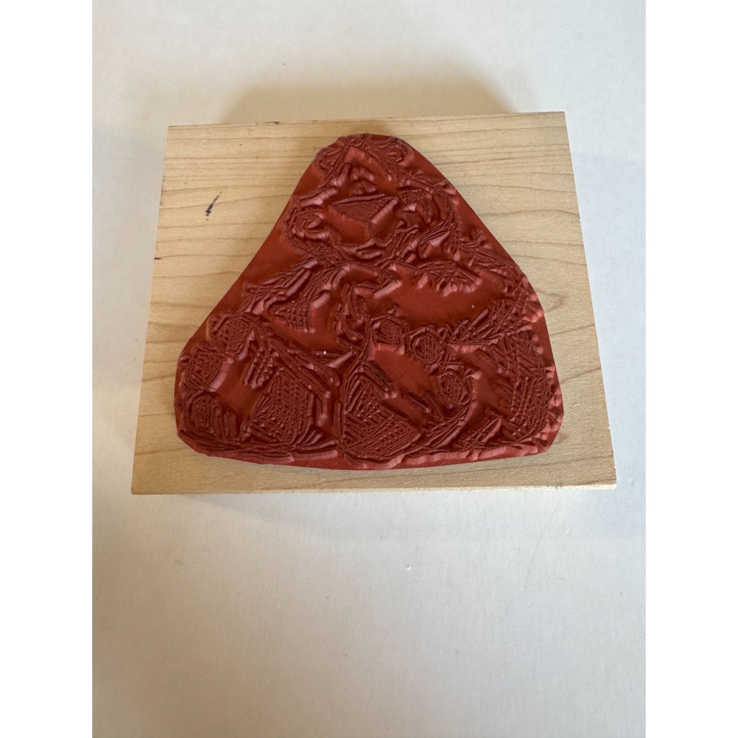 Judith Rubber Stamp Sitting Bear Design Funny Forest Animal Sketch Wood Mounted