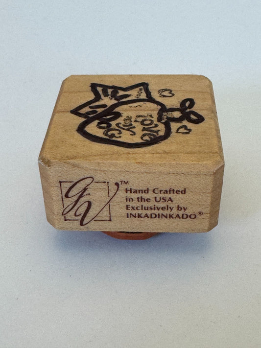 Inkadinkado Rubber Stamp Bouji Love My Dog Christmas Ornament Woof Star