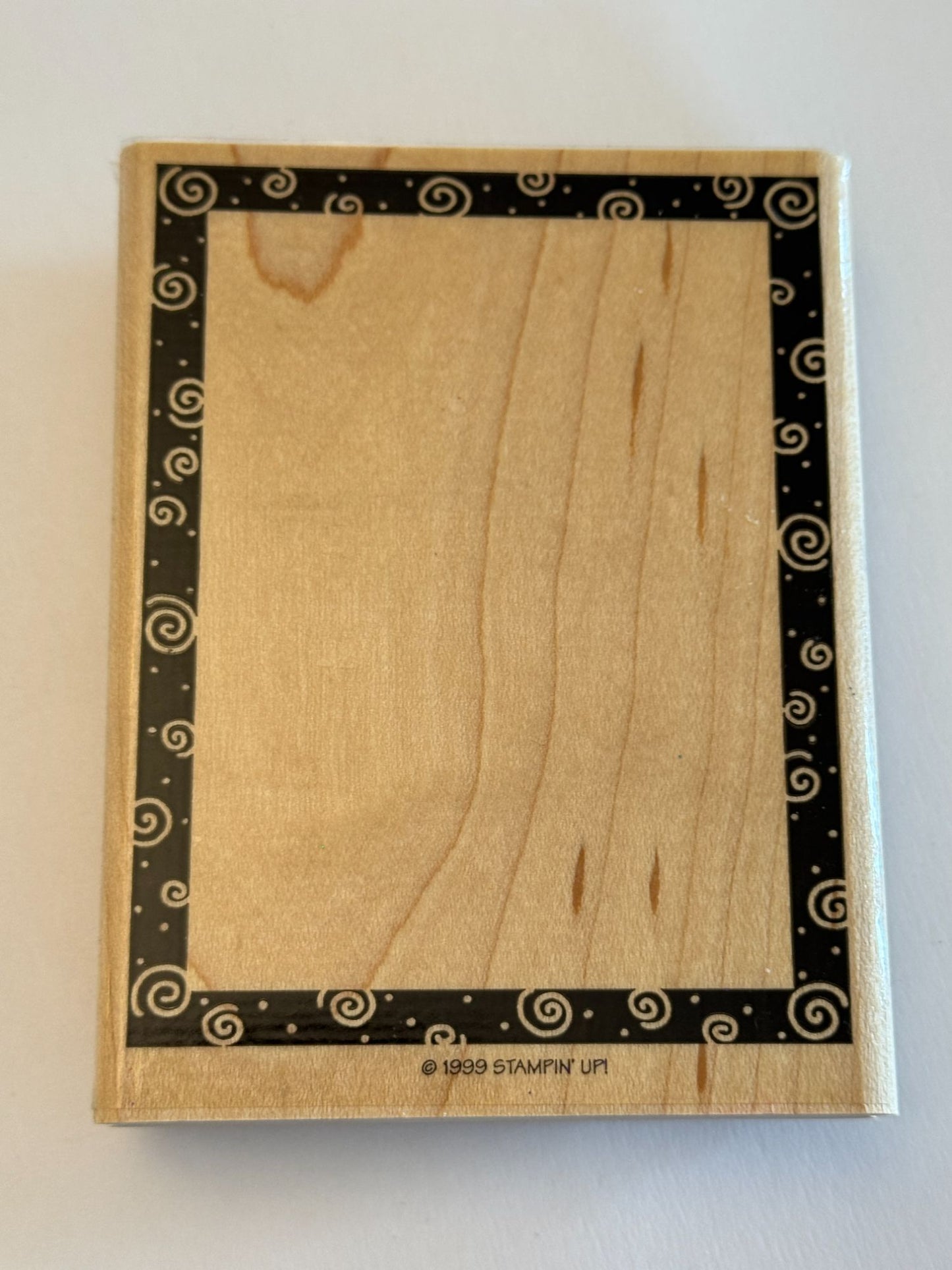 Stampin Up Rubber Stamp Swirl Frame Spirals Party Invitation Card Crafting Tool