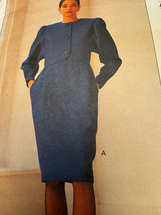 Vogue Sewing Pattern 2337 Oscar de la Renta Misses Dress Semi Fitted 14-16 Uncut