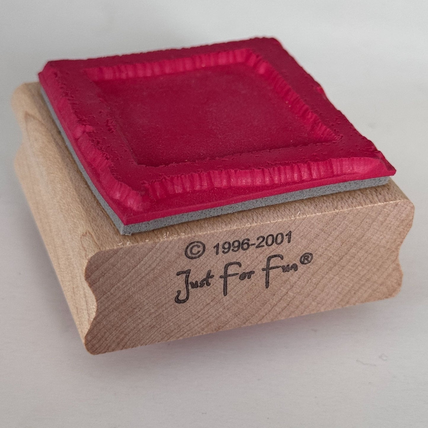 Just For Fun Rubber Stamp Square Minimalist Texture Frame Card Making Background