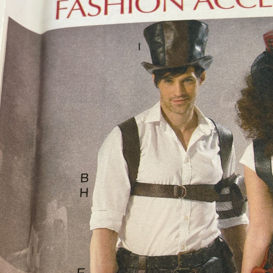 McCalls Sewing Pattern M7176 Steampunk Accessories Chaps Harness Holster Cosplay Costume Unisex Uncut