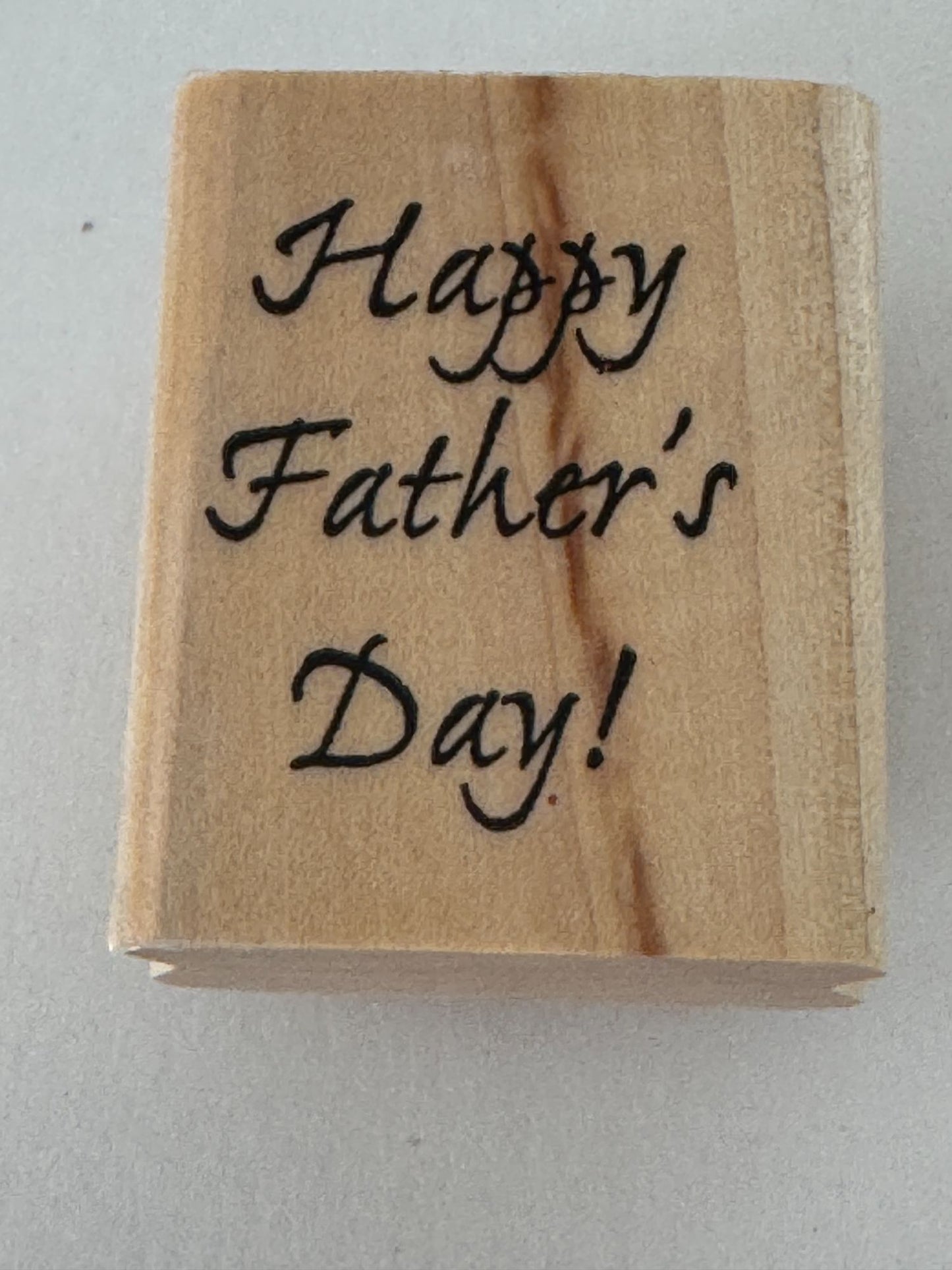 Stampin Up Rubber Stamp Happy Fathers Day Card Making Craft Dad Wood Mounted