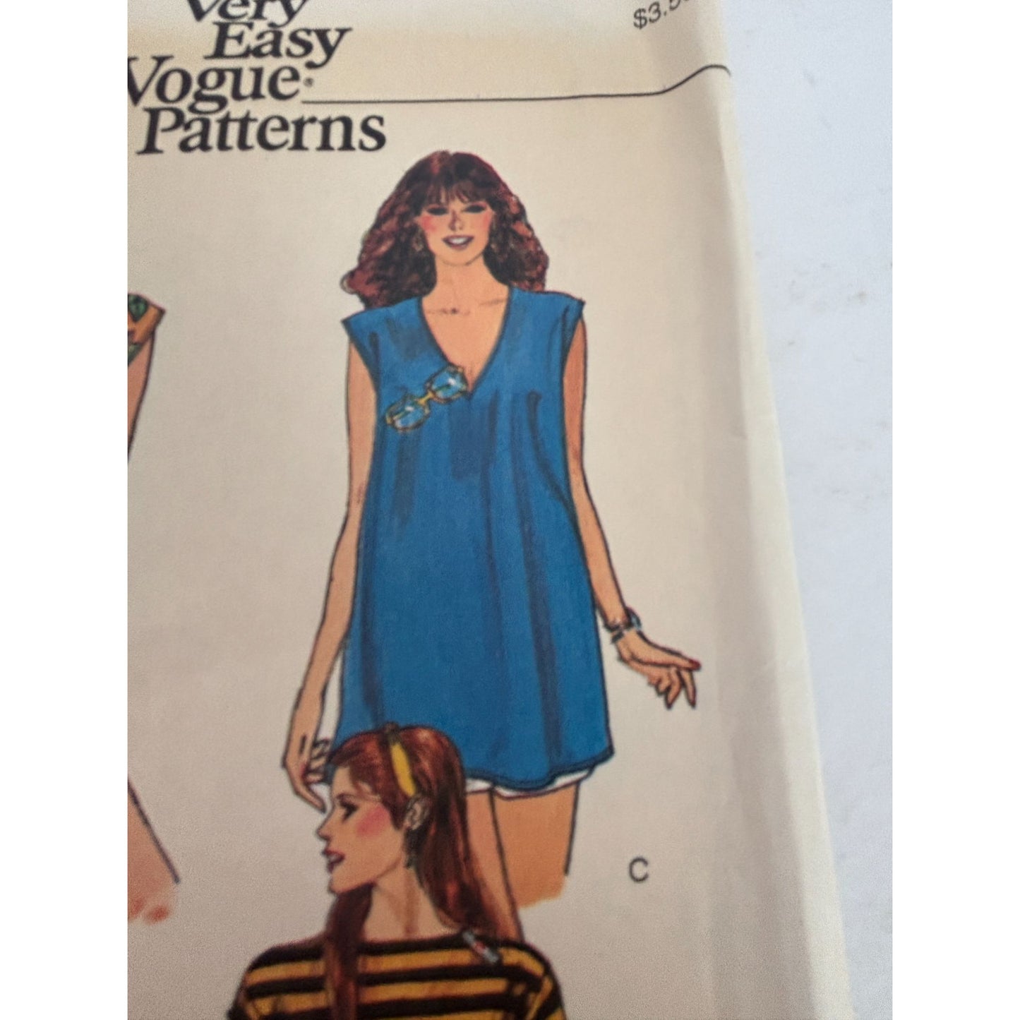 Vogue Sewing Pattern 7596 Misses Long T-Shirt Tunic Style Casual Medium 12 14 UC