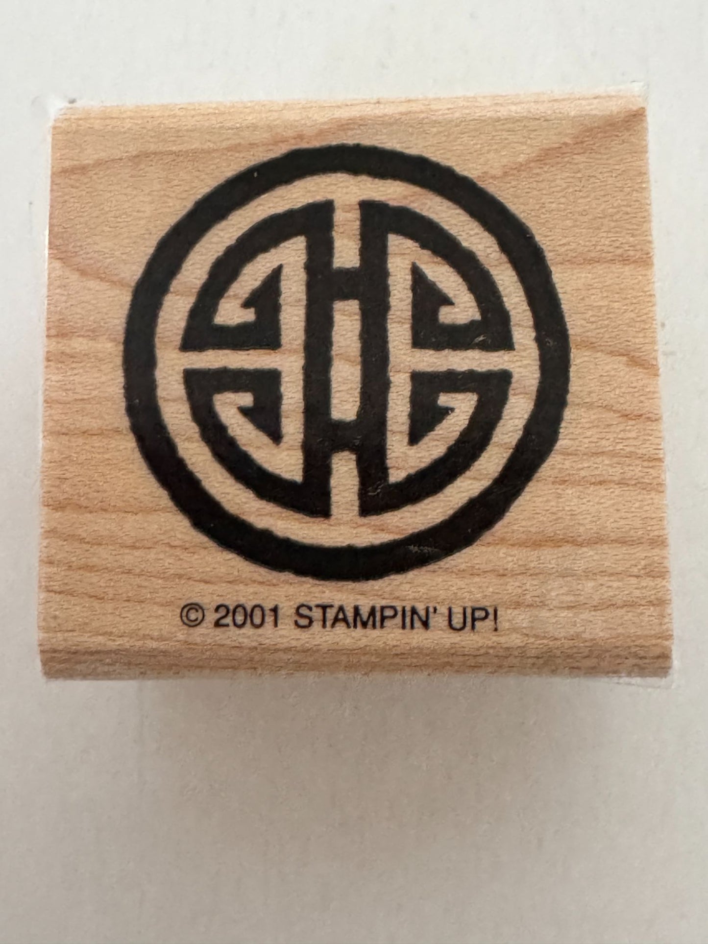 Stampin Up Rubber Stamp Long Life Symbol Shou Good Fortune Longevity Health Asia