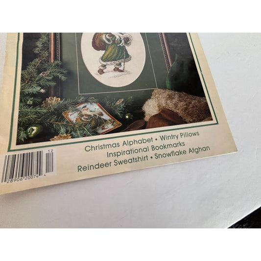 Leisure Arts Magazine December 1992 Cross Stitch Crafts Christmas Santa Crochet