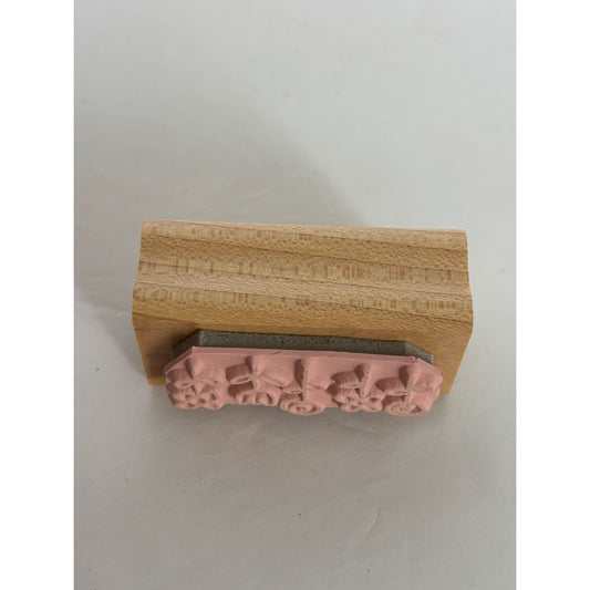 Stampin Up Rubber Stamp Flower Row Spring Nature Growing Edge Maker Border