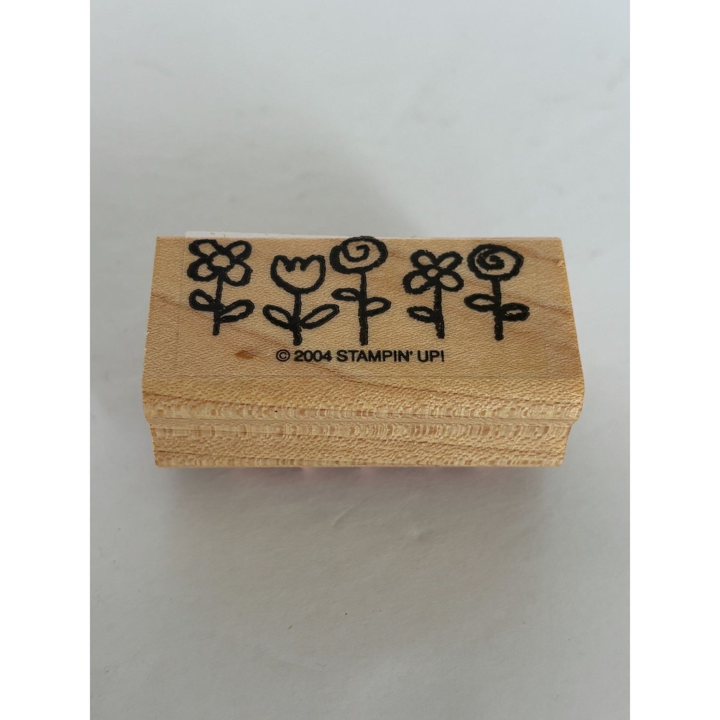 Stampin Up Rubber Stamp Flower Row Spring Nature Growing Edge Maker Border