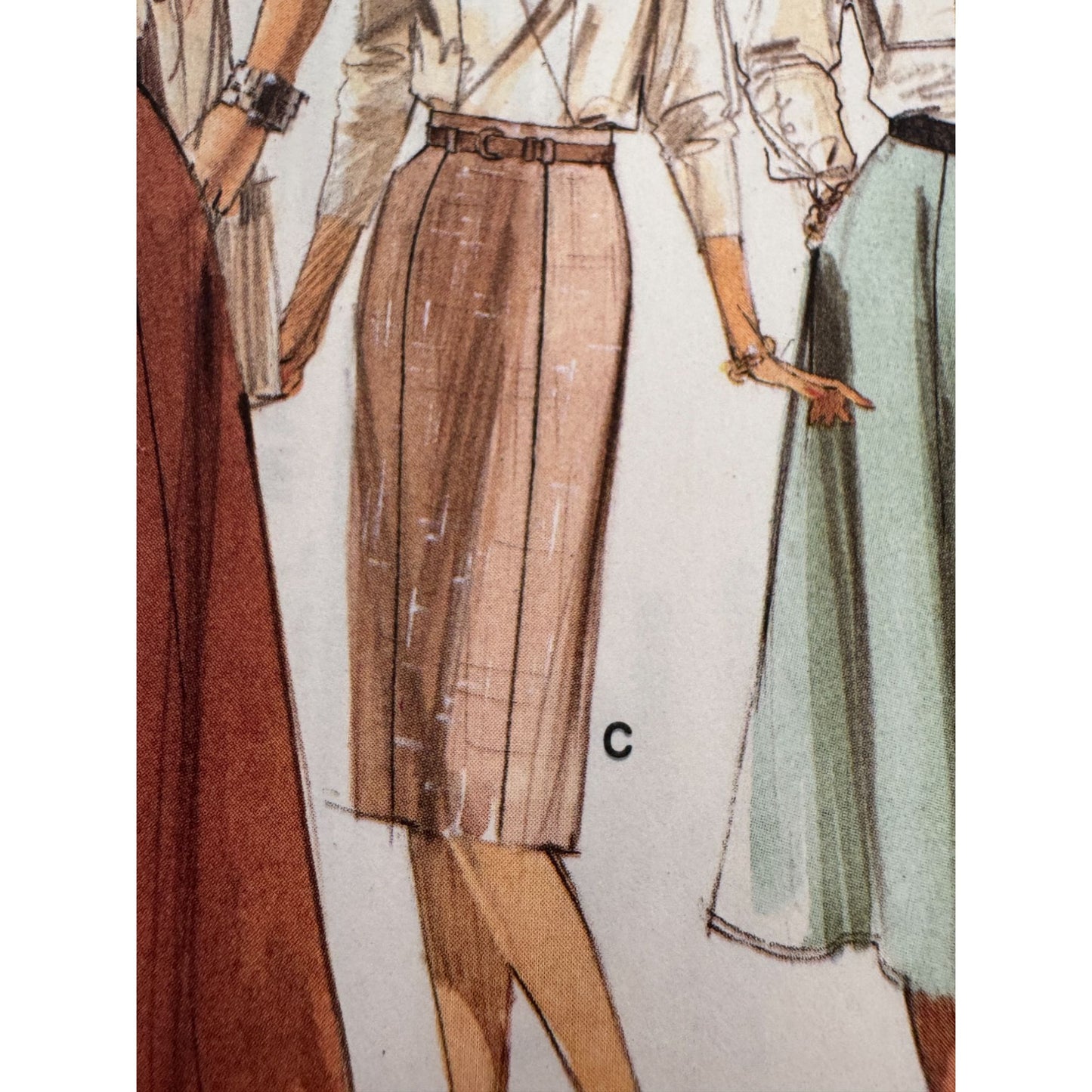 Vogue Sewing Pattern 9973 Skirt Straight or Flared or Gored Modest 14 16 18 UC