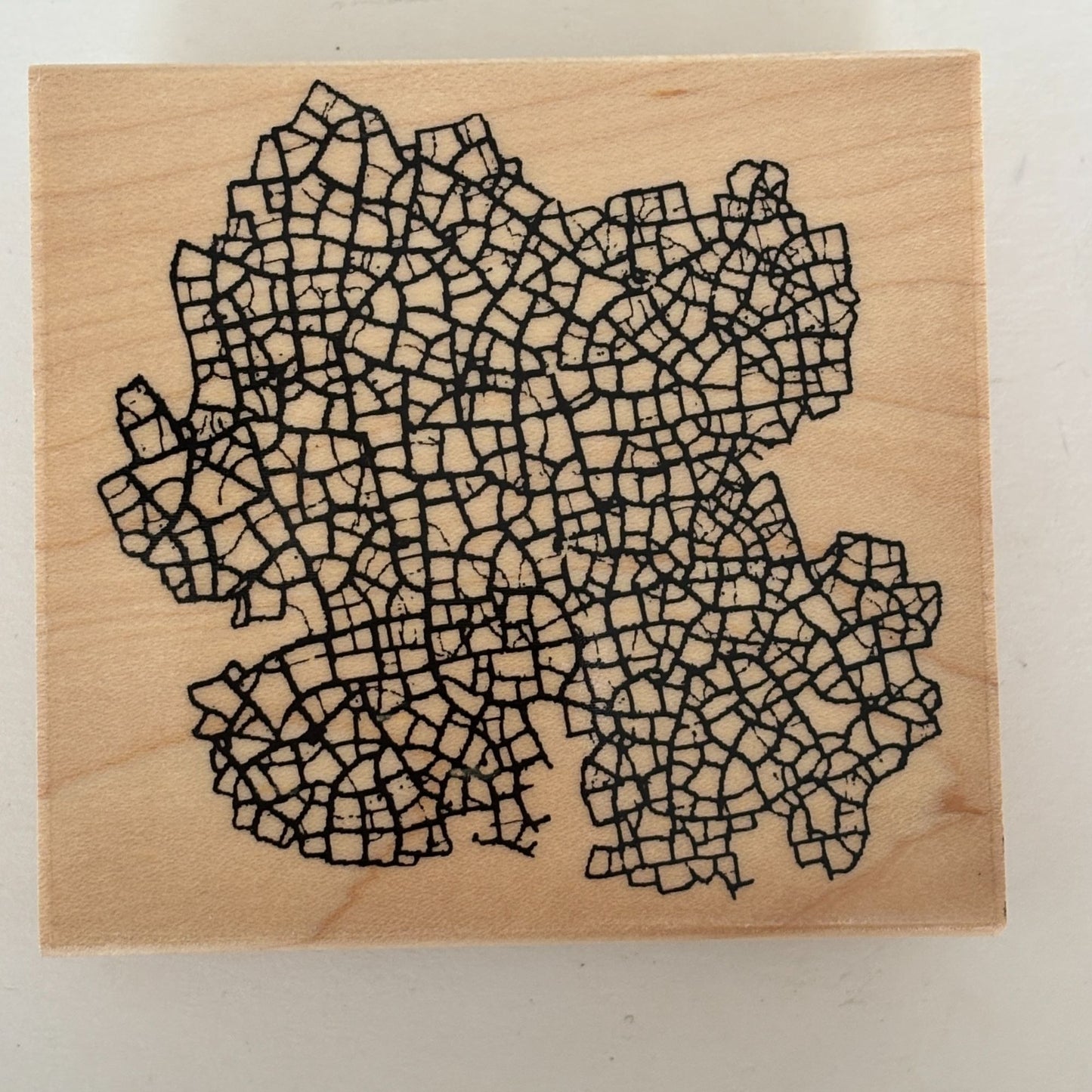 Renaissance Art Rubber Stamp Abstract Mosaic Pattern Background City Street Map