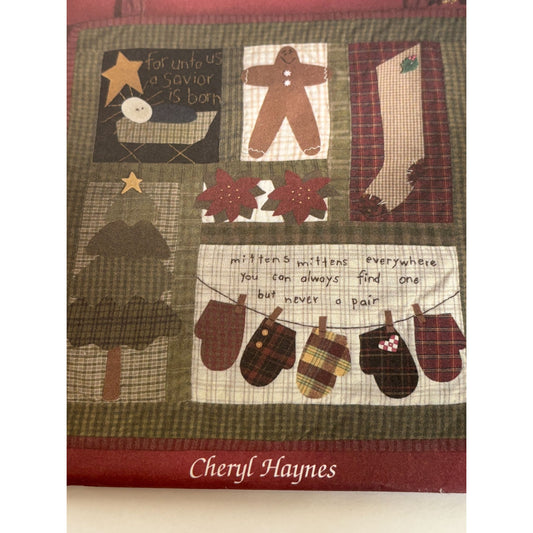 McCalls Quilting Pattern M5203 Christmas Wallhanging Quilt Gingerbread Man Uncut