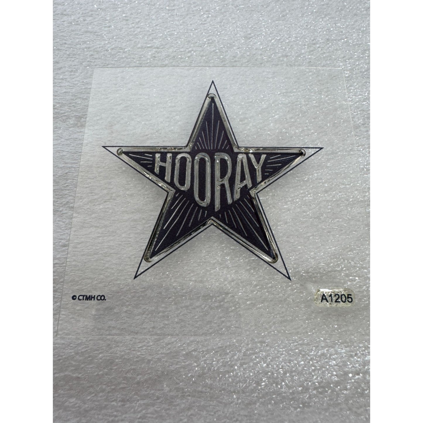 CTMH My Acrylix Acrylic Stamp Hooray Sentiments A1205 Star Card Making Celebrate