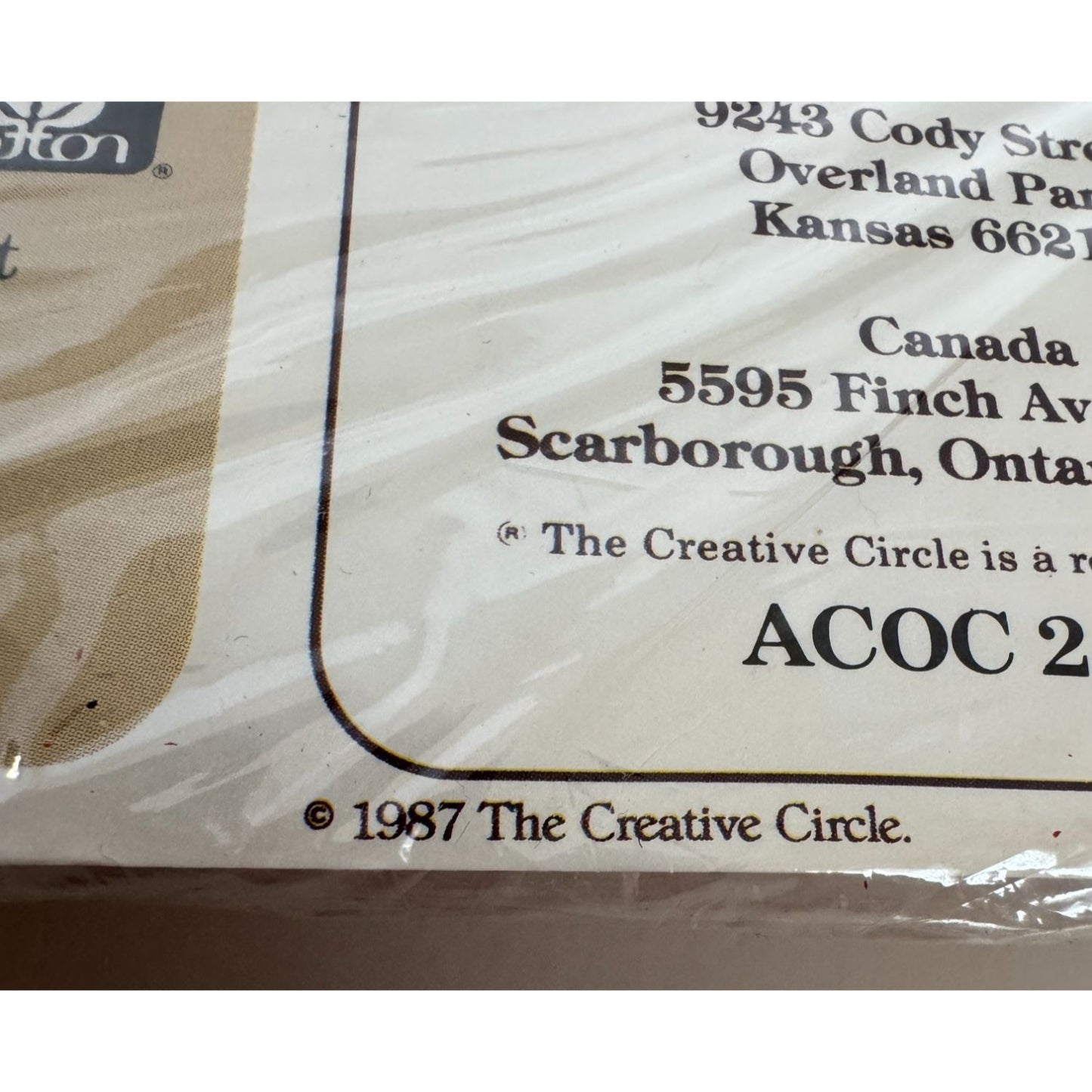 The Creative Circle Christmas Hoops Cross Stitch Kit Ornaments Teddy Bear 1980s