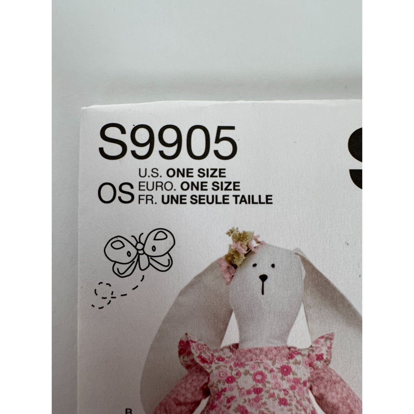 Simplicity Sewing Pattern S9905 Plush Slender Bunny with Clothes Easter Decor UC