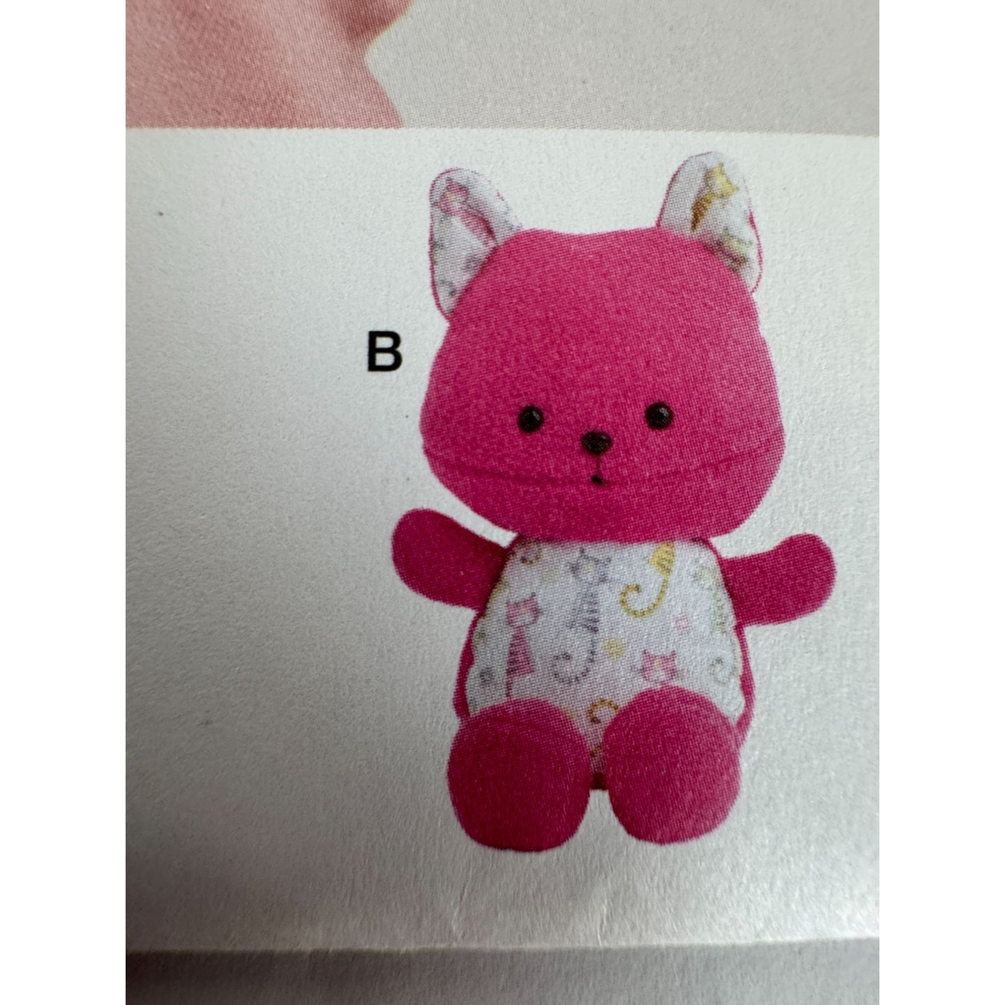 Simplicity Sewing Pattern S9909 Plush Stuffed Animals Toy Easy Dog Cat Mouse 9in
