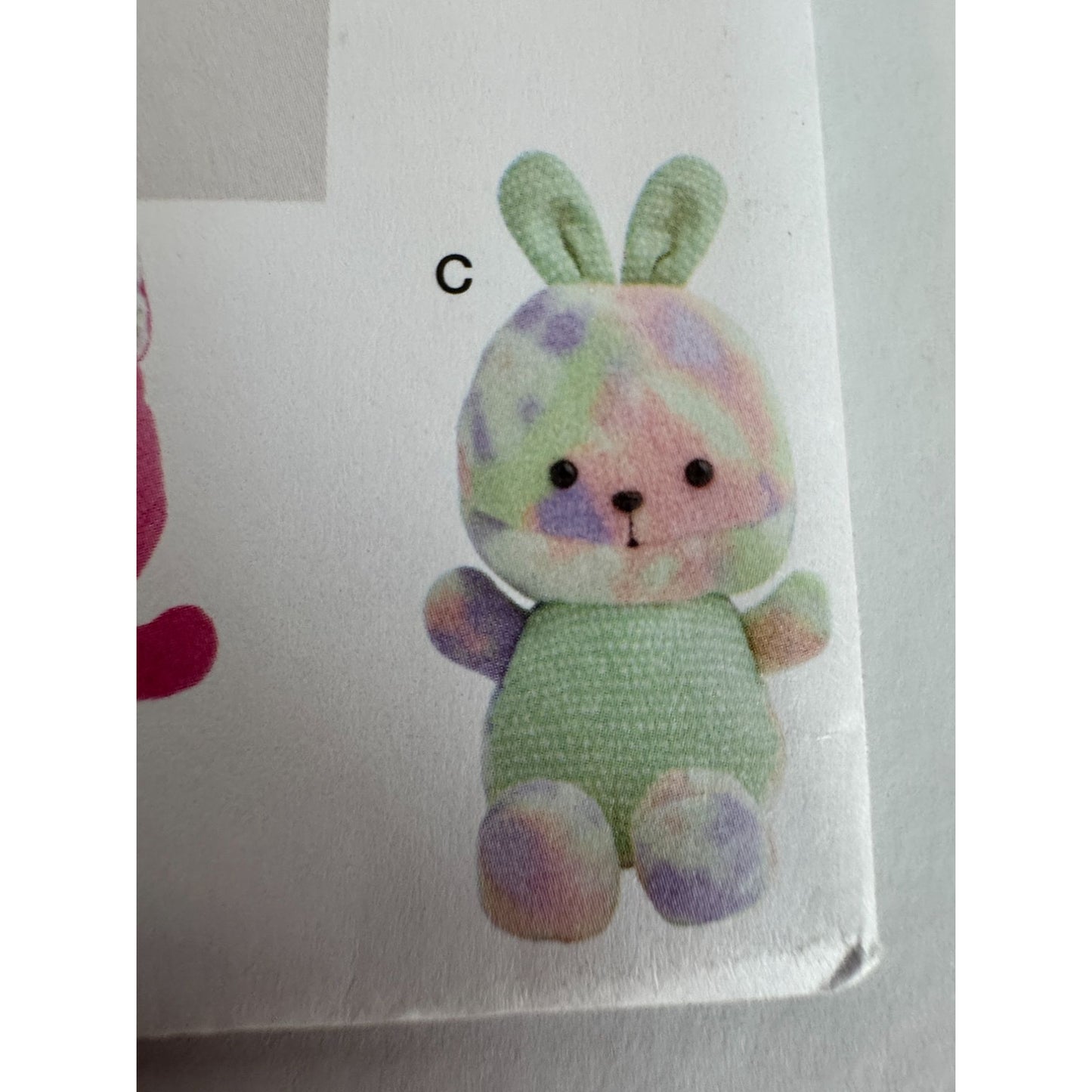 Simplicity Sewing Pattern S9909 Plush Stuffed Animals Toy Easy Dog Cat Mouse 9in