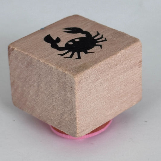 Crab Rubber Stamp Coastal Beach Nautical Summer Vacation Cardmaking Craft Scrapbooking Wood Mounted