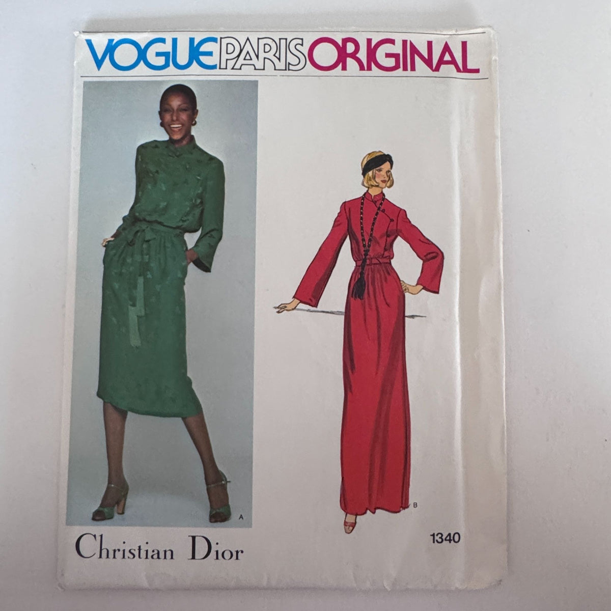 Vogue Sewing Pattern 1340 Paris Original Christian Dior 1970s Maxi Dress 10 Uncut Vintage