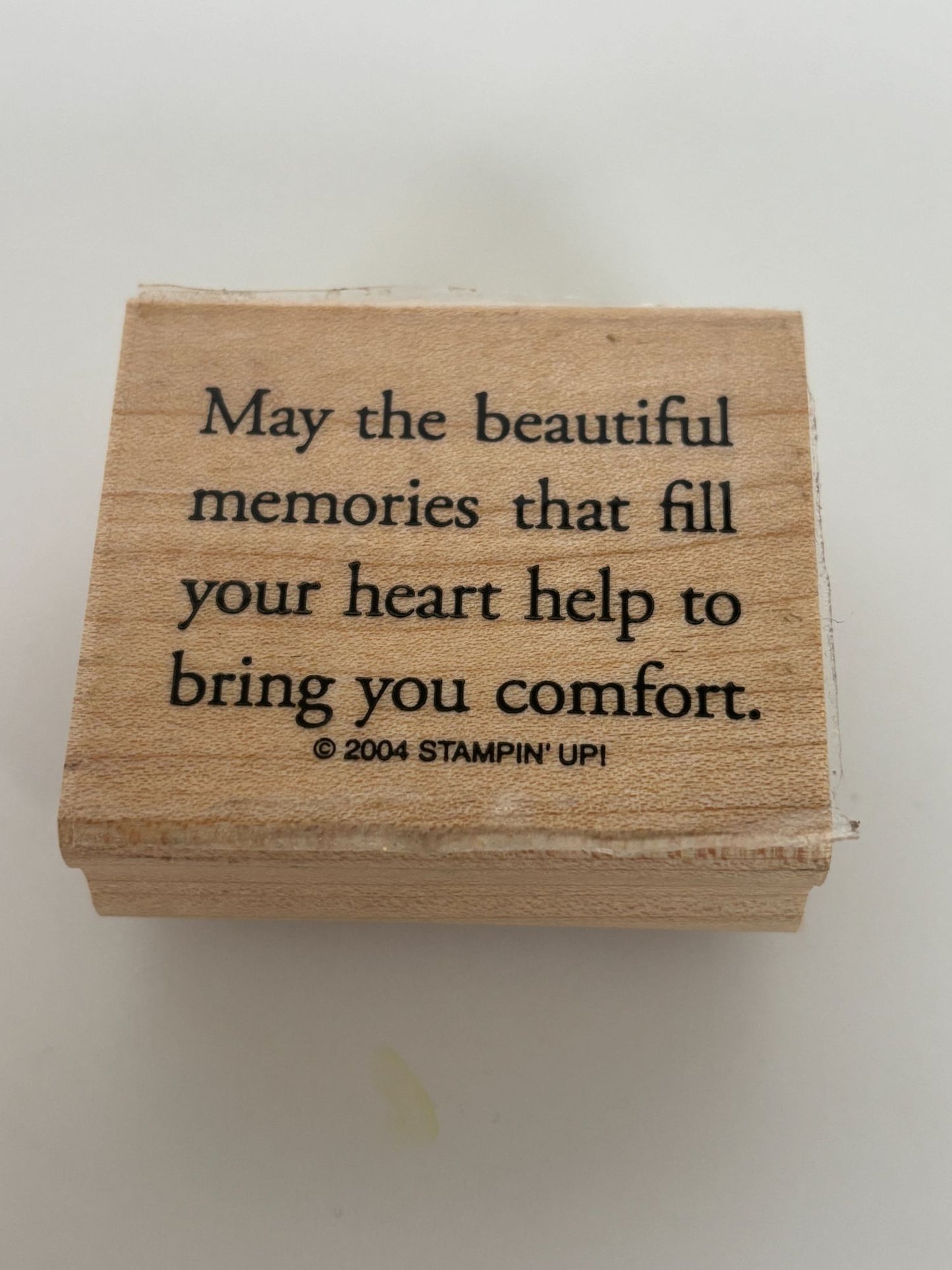 Stampin Up Rubber Stamp Comfort Sentiment Sympathy Card Making Words Supportive
