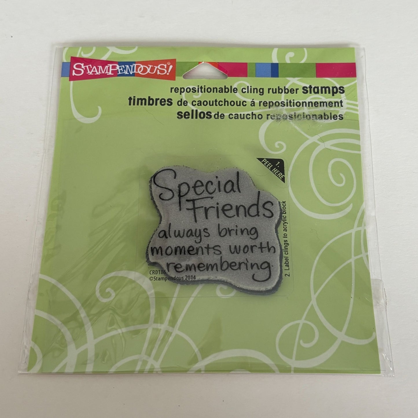 Stampendous Cling Rubber Stamp Special Friends Sentiment Cardmaking Words Paper Crafting Friendship Memories