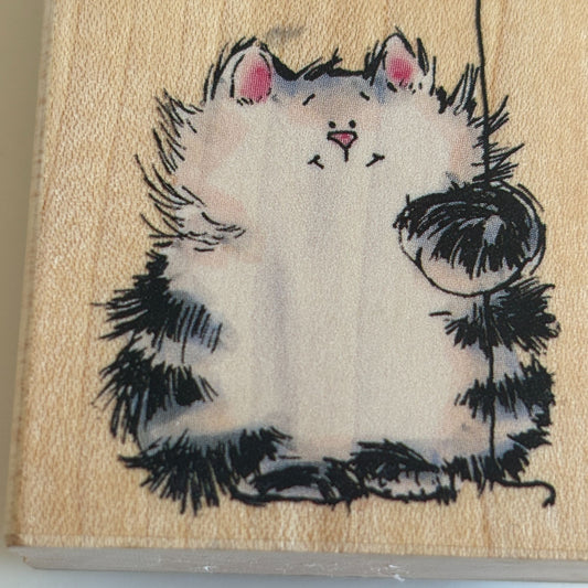 Penny Black Rubber Stamp Cat Balloon Birthday Party Invitation Card Making Craft