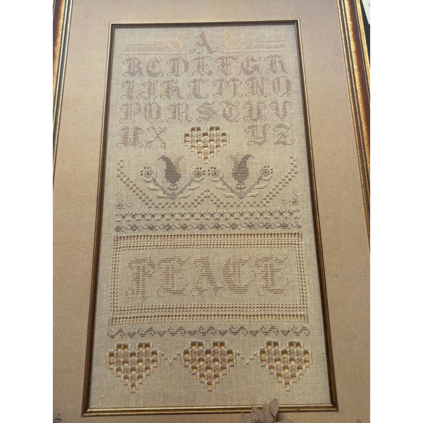 Cross N Patch Hardanger Pattern The Peace Sampler 67 Emie Bishop Alphabet Heart