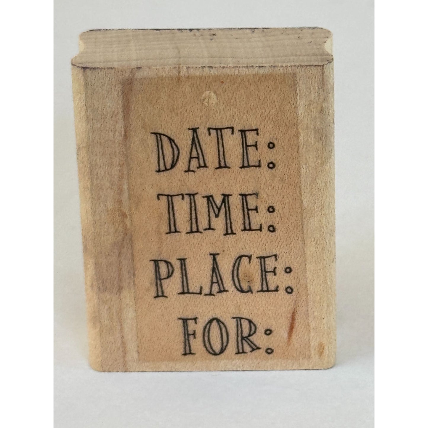 Stampin Up Rubber Stamp Party Invitation Template Words Date Time Organization