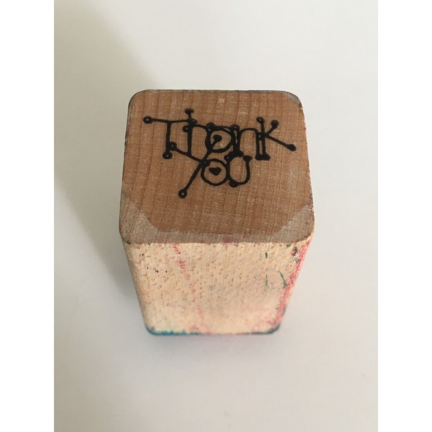 Thank You Rubber Stamp Card Making Words Small Gratitude Thanks Dotted Letters
