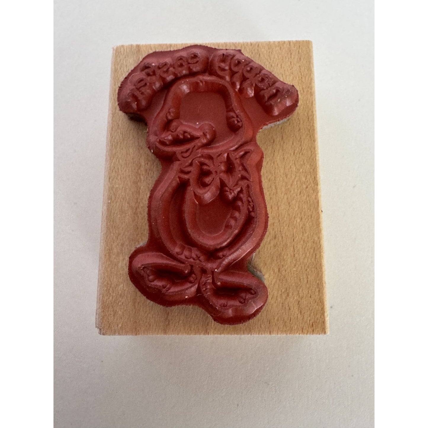 Embossing Arts Rubber Stamp Happy Easter Ducky Duck Bow Spring Card Making Craft