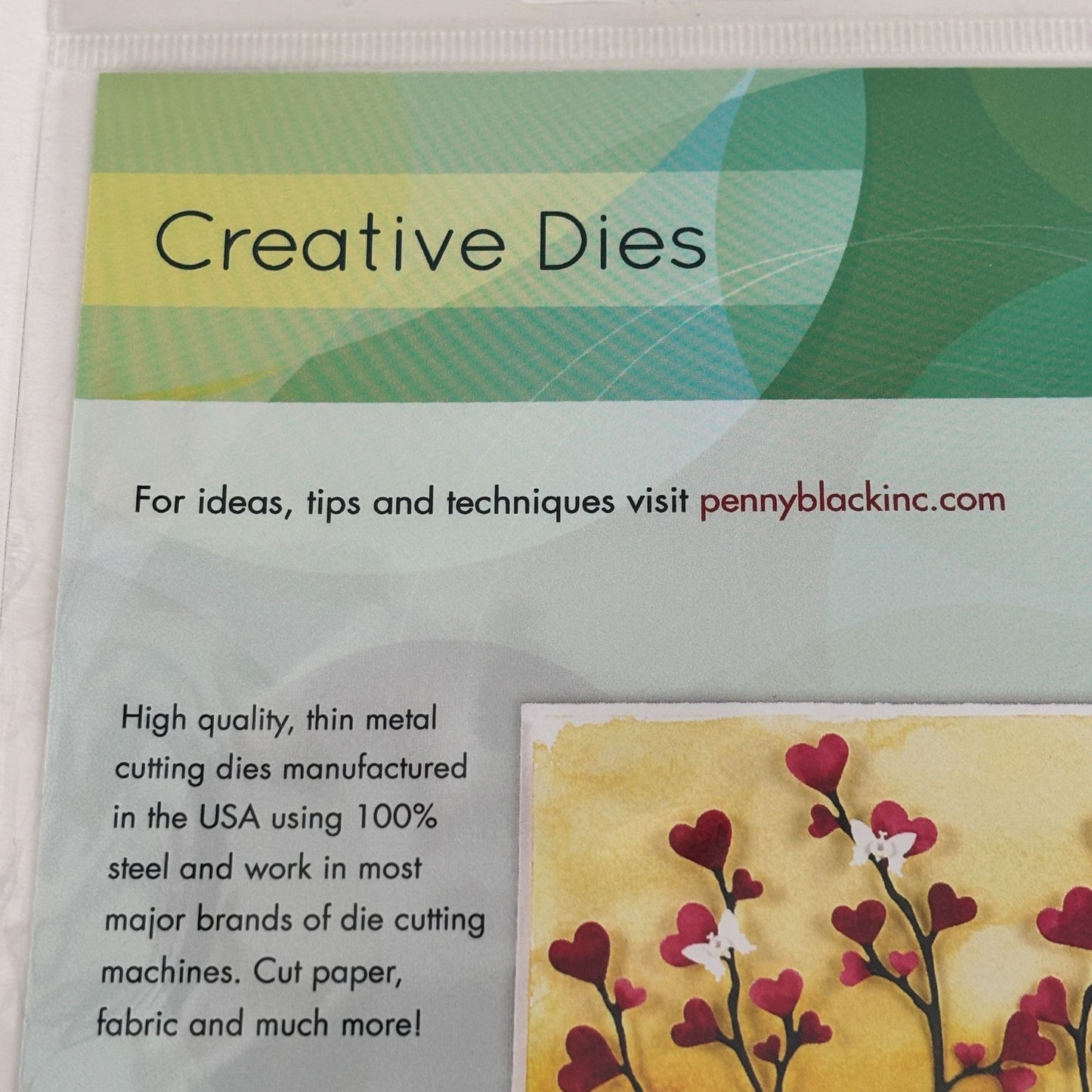 Penny Black Creative Dies Ardor Thin Metal Die Heart Branch Cardmaking Love Mothers Day