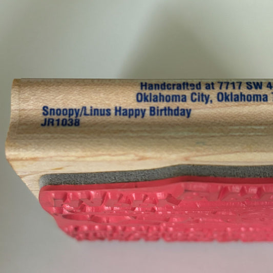 Stampabilities Rubber Stamp Snoopy Linus Funny Happy Birthday Card Making Words