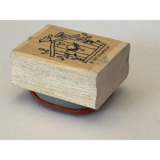 Stampin Up Rubber Stamp Birdhouse Bird House Garden Spring Heart Card Making Art