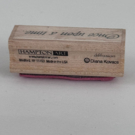 Hampton Art Rubber Stamp Once Upon A Time Fairy Tale Love Story Cardmaking Words