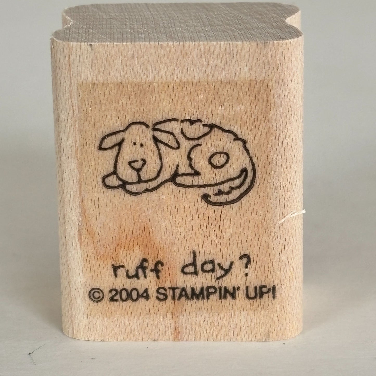 Stampin Up Rubber Stamp Ruff Day Dog Pun Rough Get Well Soon Card Making Words Animal