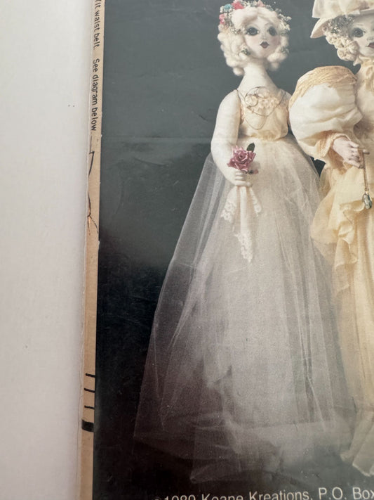 Keane Kreations Sewing Pattern Vacuum Cleaner Cover Bride Wedding Doll Vintage 4