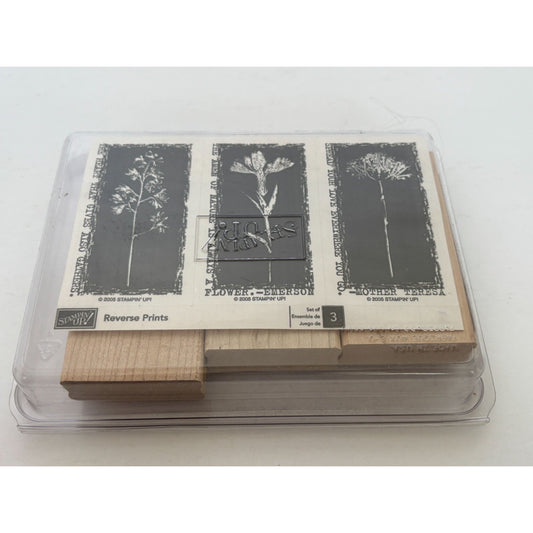Stampin Up Rubber Stamp Reverse Prints Mother Teresa Quote Spread Love Amen Word