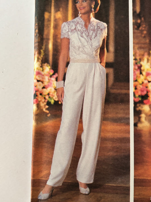 Butterick Sewing Pattern 6527 Jumpsuit Quiet Luxury Minimalist Formal Jacket Suit 6-10 Uncut