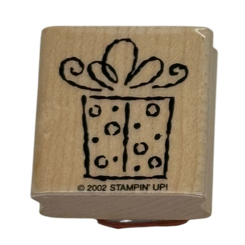 Stampin Up Rubber Stamp Gift Box Ribbon Christmas Card Making Birthday Present