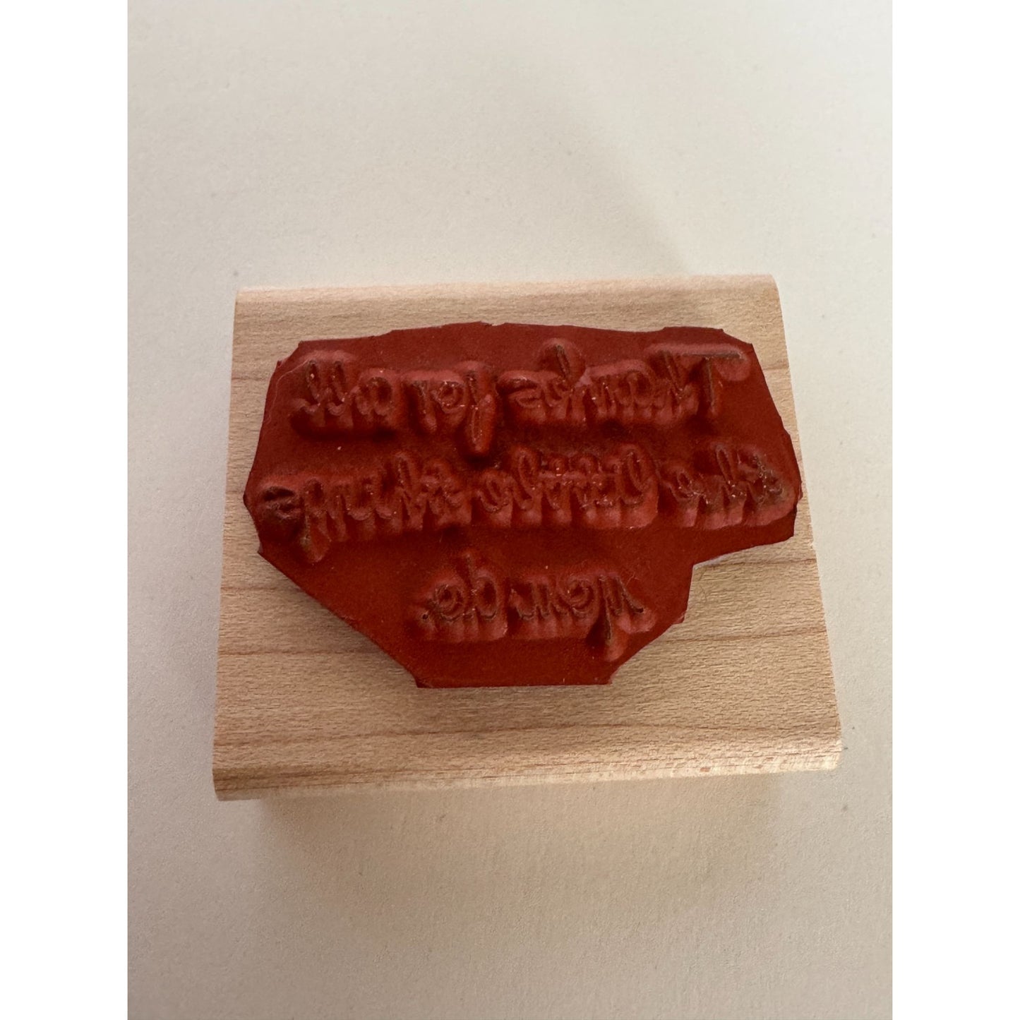 Stampin Up Wood Rubber Stamp Thanks For All The Little Things You Do Thank You