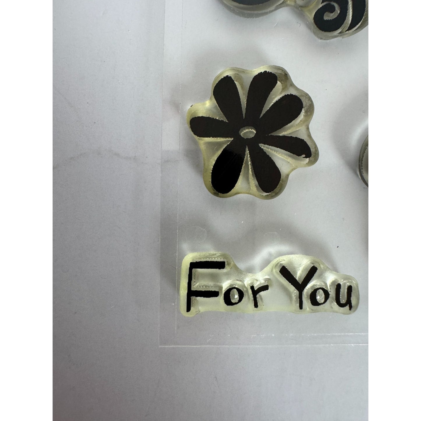 CTMH My Acrylix Acrylic Stamp Set Summer Wishes For You Flowers Floral Border