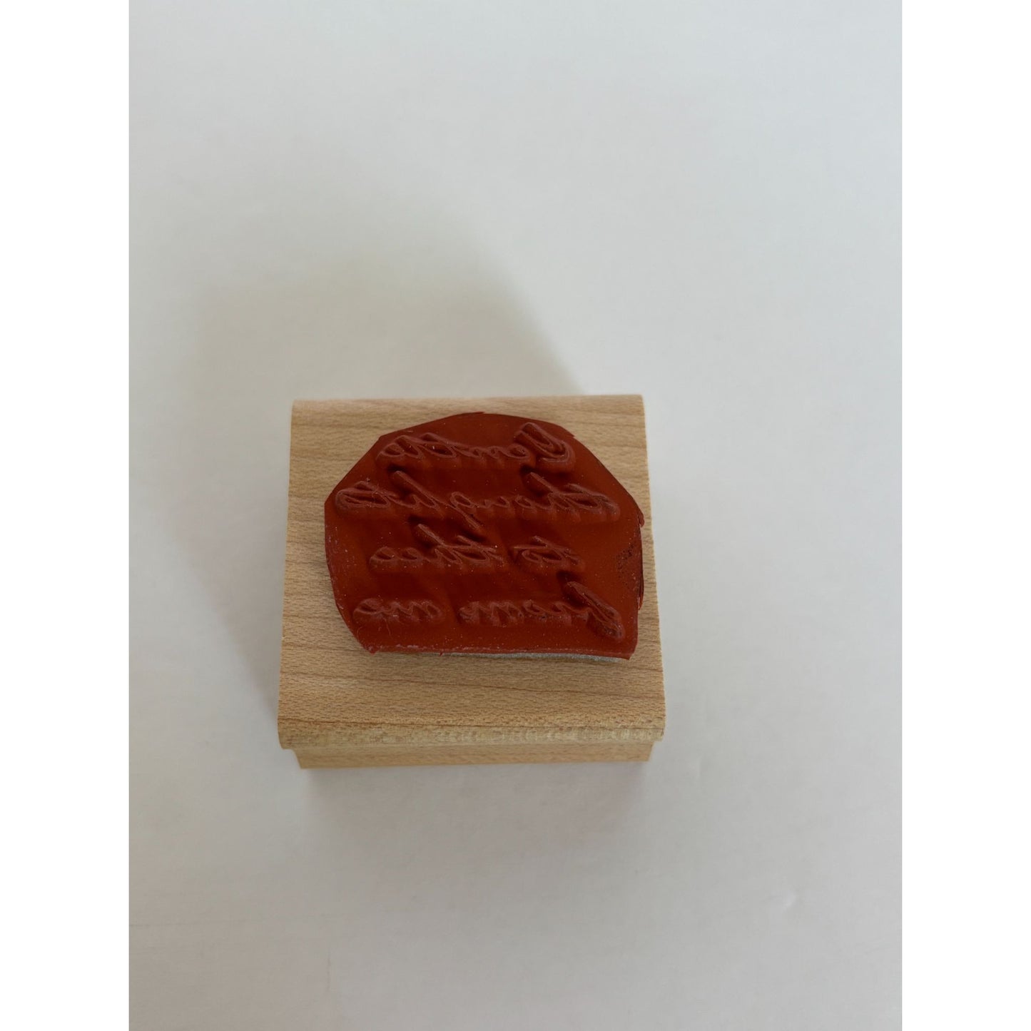 Stampin Up Rubber Stamp Gentle Thoughts To Thee From Me Cursive Word Card Making