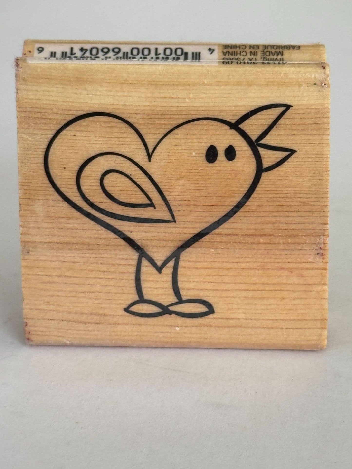 CraftSmart Rubber Stamp Heart Bird Valentines Day Card Making Funny Animal Love
