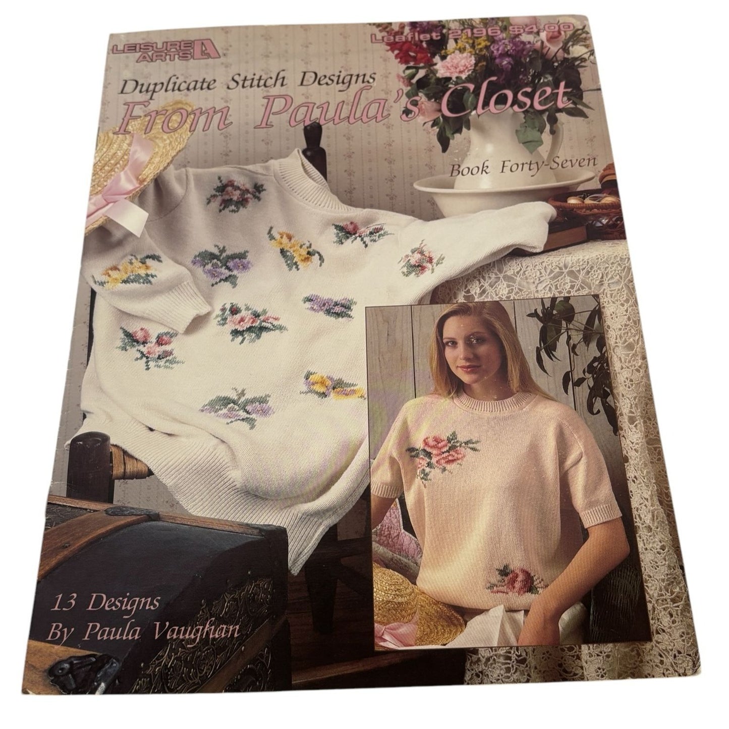 Duplicate Stitch Designs Pattern Book 47 Paula Vaughan Flower Cross Stitch 2196