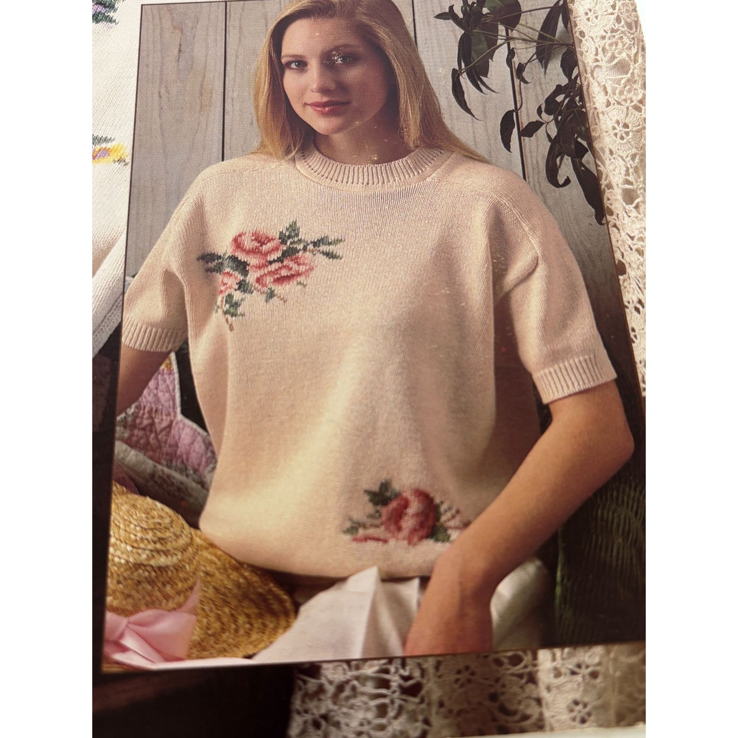 Duplicate Stitch Designs Pattern Book 47 Paula Vaughan Flower Cross Stitch 2196