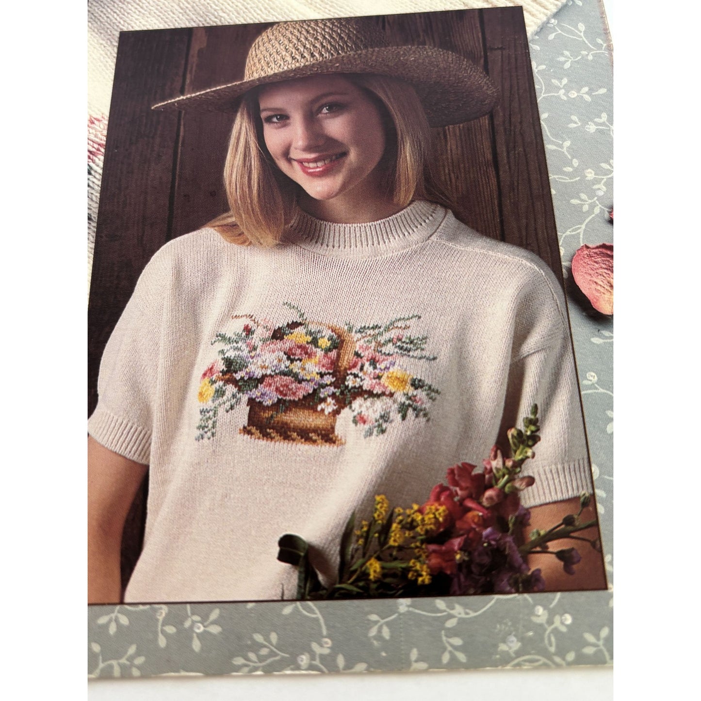 Duplicate Stitch Designs Pattern Book 47 Paula Vaughan Flower Cross Stitch 2196