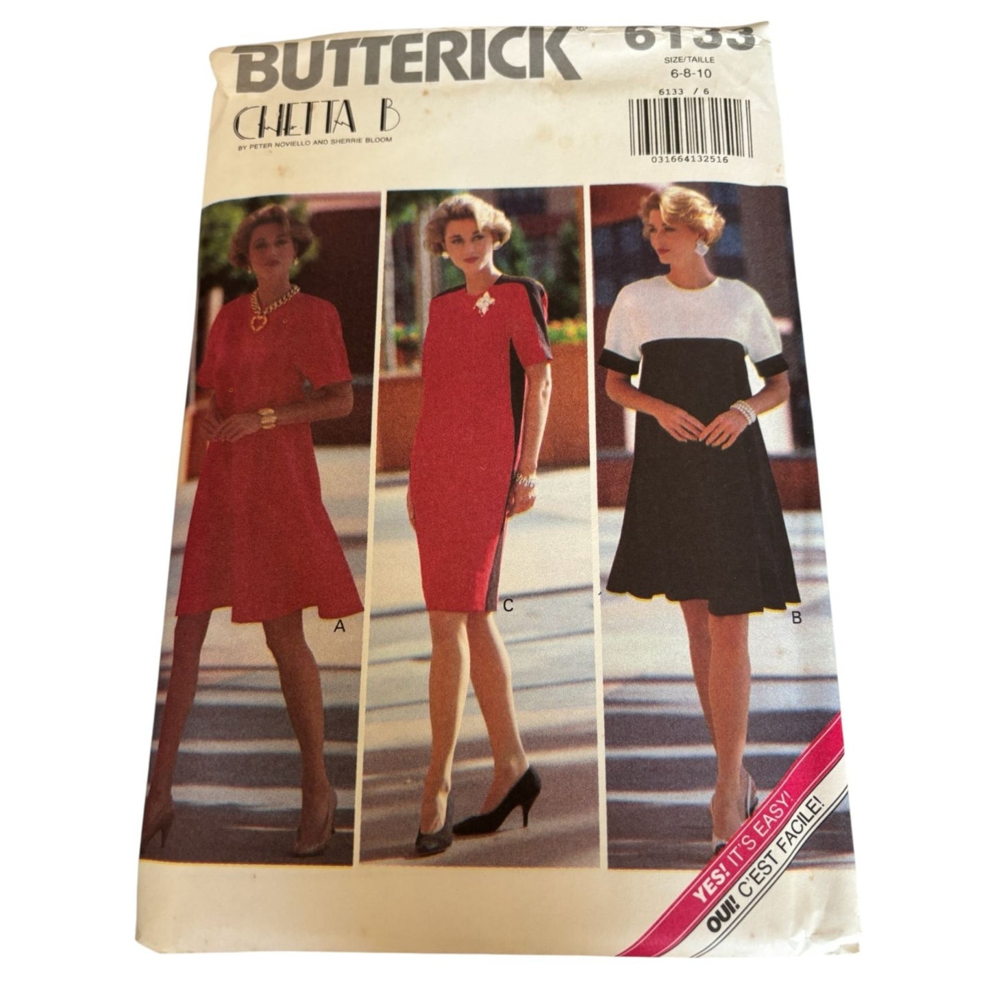 Butterick Sewing Pattern 6133 Slightly Flared Dress Career Work Easy UC 6 8 10