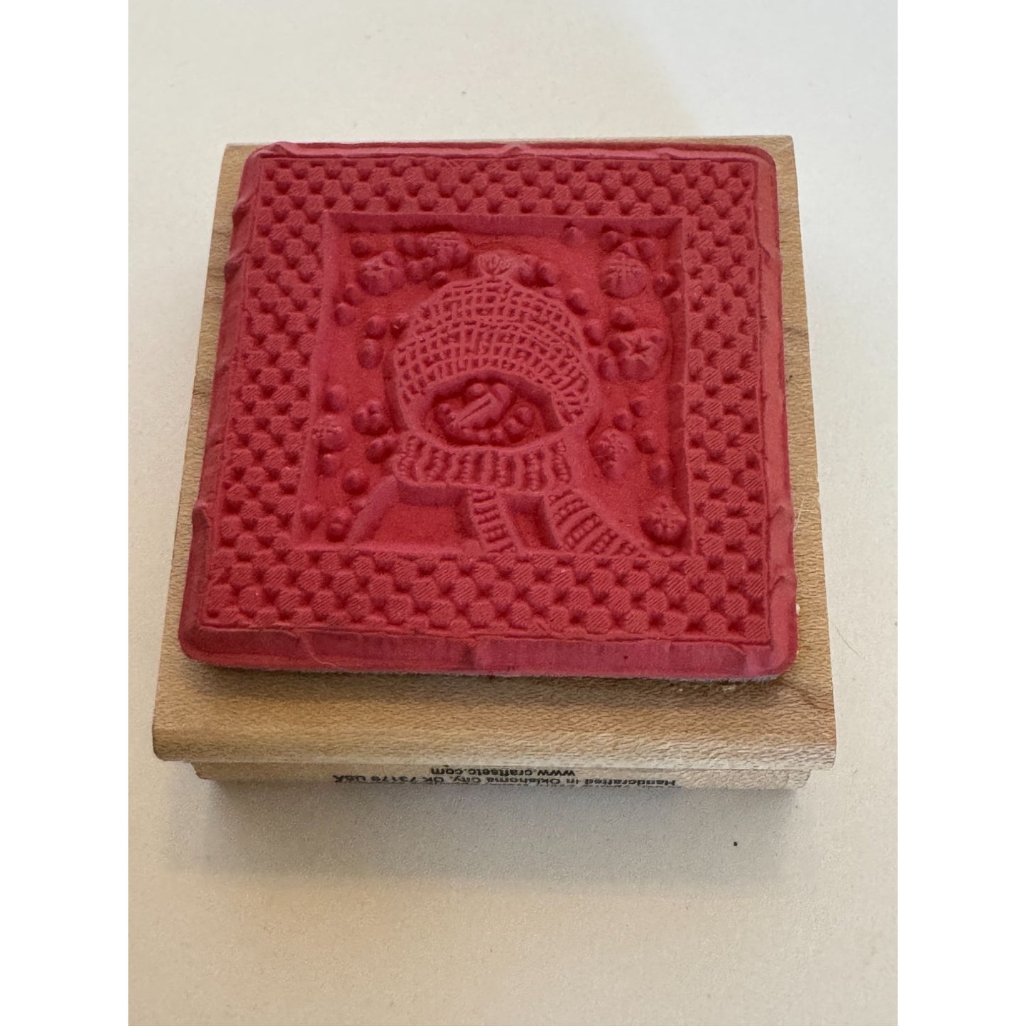 Brother Sister Design Studio Wood Rubber Stamp Fred The Snowman Christmas Square