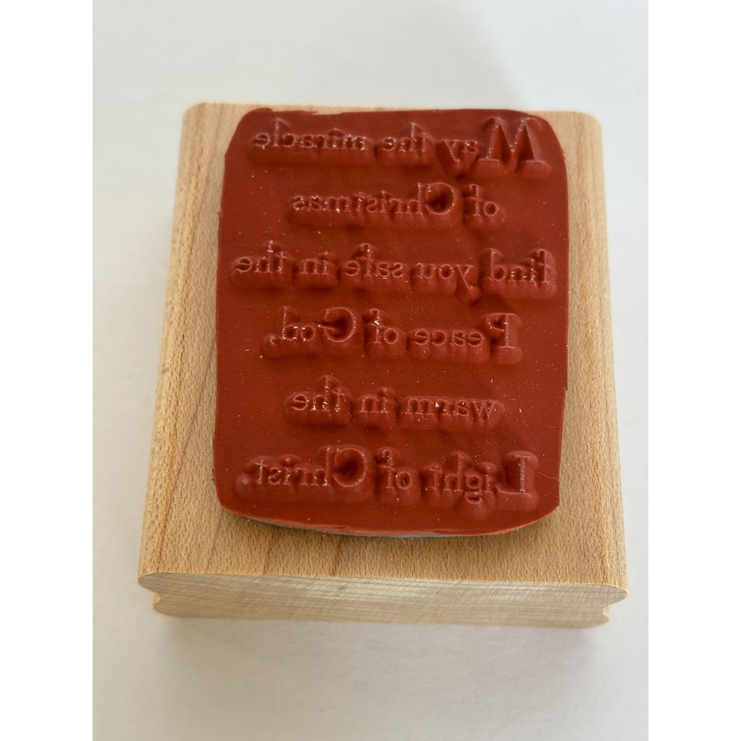 Stampin Up Rubber Stamp Christmas Miracle Religious Christian Words Sentiment